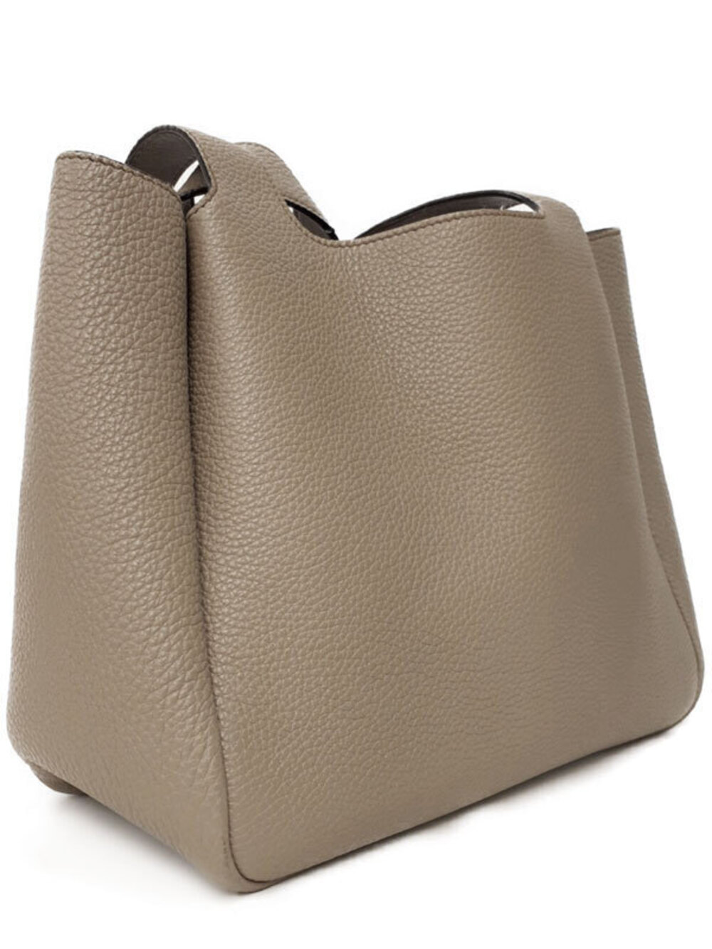 Prada bag grained taupe tote leather brown texture